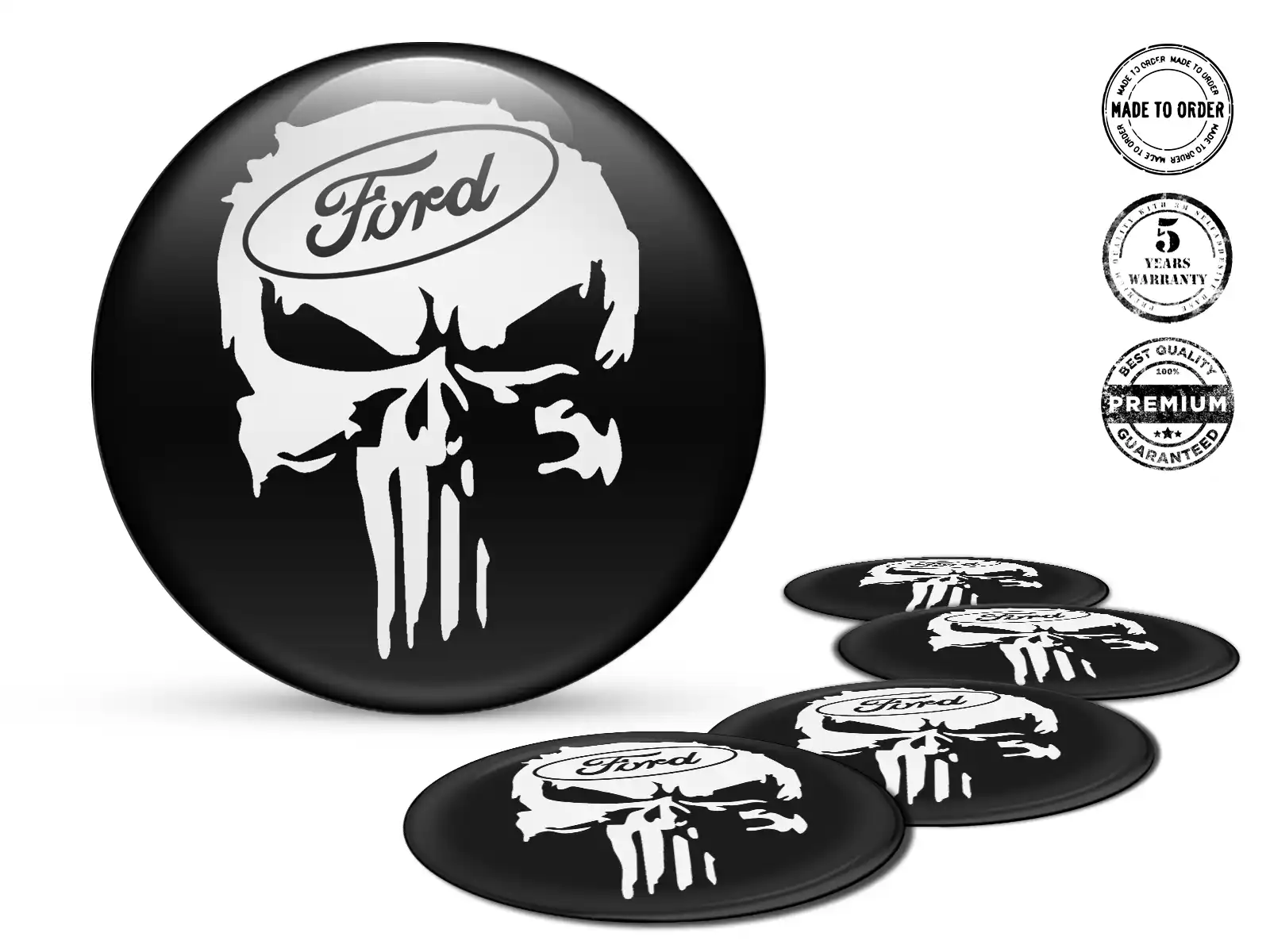 Ford Gewölbte Emblem Version Felgensticker für Autos